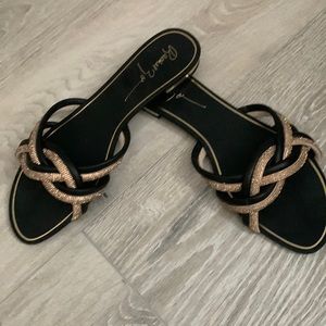 Like new Rachel Zoe sparkle slides
